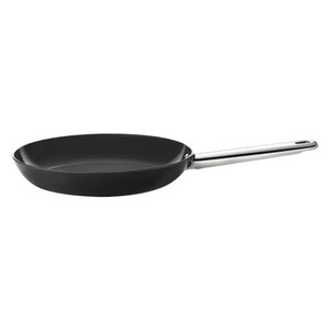Poêle à frire élégante en acier inoxydable avec revêtement céramique gris clair, idéale pour une cuisson saine sans huile - Product Image 3