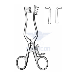 Retractor Autoretráctil Weitlaner de 13 cm, 3x4 Dientes, 18 mm, Acero Inoxidable, Reutilizable, Instrumentos Médicos Quirúrgicos - Product Image 1