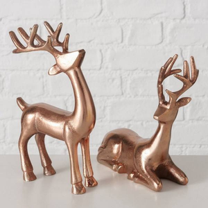 Adorno Navideño de Reno de Aluminio con Acabado Dorado Brillante, Decoración Festiva para el Hogar, Éxito de Ventas - Product Image 1