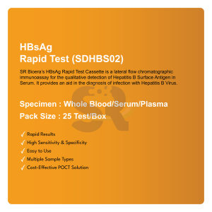 Профессиональный экспресс-тест на поверхностный антиген вируса гепатита B (HBsAg) с высокой чувствительностью для скрининга вирусных инфекций из крови, сыворотки и плазмы - Product Image 2