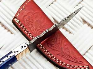 Couteau de chasse artisanal personnalisé OEM ODM, couteau de survie à lame fixe en acier Damas, vente en gros, couteaux pliants pour la chasse et le camping - Product Image 4