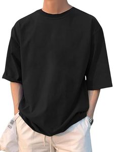 Camiseta Extra Grande para Hombre STELLAR de 350g, Tejido Jersey Diseñado para Ropa Urbana de Lujo, 100% Algodón Orgánico, Transpirable y Cómoda para Uso Diario - Product Image 1