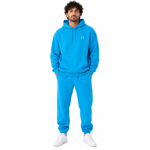 Sweat-shirts à capuche personnalisés pour hommes, sweats à capuche oversize en polaire, vêtements décontractés, logo brodé, poche avant, ensemble survêtement et jogging USA - Product Image 1