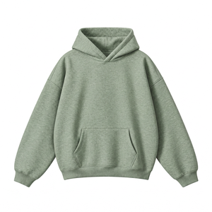 Sweats à capuche personnalisés surdimensionnés en molleton de coton avec broderie sur les manches pour les détaillants de marques privées - Product Image 2