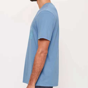 เสื้อยืดสกรีนลายขายดีสำหรับผู้ชาย ผ้าฝ้าย 100% แขนสั้น เป็นมิตรกับสิ่งแวดล้อม แห้งเร็ว ระบายอากาศได้ดี สกรีนโลโก้ได้ตามต้องการ สไตล์วินเทจ - Product Image 4