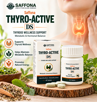 Comprimés à base de plantes Saffona THYROACTIVE DS, formule botanique traditionnelle avec des ingrédients végétaux naturels