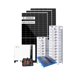 Système solaire hors réseau complet de 100 kW, système solaire commercial de 10 kW, onduleur hybride solaire de 50 kW, panneau solaire, système de stockage d'énergie - Product Image 1