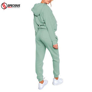 Conjunto Deportivo de Invierno para Mujer, Sudadera con Capucha y Cordón Ajustable, Pantalones Jogger, Ropa Urbana de Moda, 100% Algodón, Impresión de Alta Calidad - Product Image 3