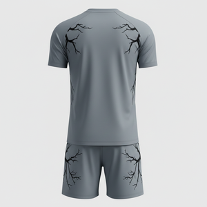 ชุดฟุตบอลหญิง/ชาย เสื้อเจอร์ซีย์พร้อมกางเกงขาสั้น ชุดฝึกซ้อมสองชิ้น ชุดกีฬาฟุตบอล แห้งเร็ว ชุดออกกำลังกาย รับผลิตตามแบบ OEM - Product Image 2