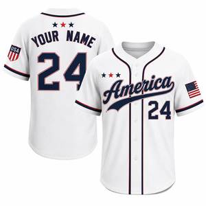 Camiseta de Manga Corta para Hombre del Clásico Mundial de Béisbol 2026, con Nombre de Equipo Personalizado, 100% Poliéster, Impresión por Transferencia de Calor, Transpirable y Antibacteriana - Product Image 1