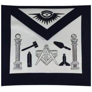 Badge de tablier maçonnique noir et blanc, patch en tissu brodé, motif symbole classique pour uniforme - Product Image 1
