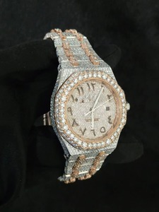 Reloj de Lujo para Hombre, de Acero Inoxidable, Estilo Tonneau, 40 mm, Bisel con Diamantes, Mecánico Automático, Fecha, Cristal de Zafiro, Cierre Plegable - Product Image 2