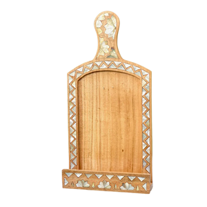 Soporte de madera para libros con nácar, soporte decorativo para libros de cocina para encimera de cocina, soporte de madera maciza hecho en Vietnam - Product Image 3