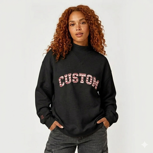 Sudadera Oversize de Cuello Alto para Mujer, Estilo de Vida Contemporáneo, Suave al Tacto, Fabricante Mayorista - Product Image 1