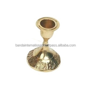 High Quality Brass Table Decorative <b>Candle</b> Taper Holder With <b>Gold</b> Finished For Home Decor For Office Decor - Product Image 1