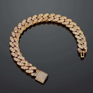 Pulsera de eslabones cubanos personalizada de 12 mm con incrustaciones de circonitas brillantes, plata de ley 925, joyería de lujo estilo hip hop, regalo para bodas y fiestas - Product Image 4