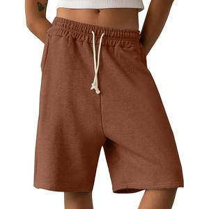 Baggy Bermuda Sweat Shorts for <b>Women</b> Y2K Wide Leg Long Sweat Shorts Preppy Knee Length Sweat - Product Image 6