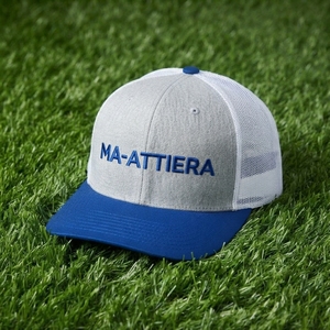 Gorra Trucker Blanca y Azul para Mujer, Malla Trasera, Cierre a Presión, Gorra de Béisbol, Logotipo Bordado Personalizado, Ajustable - Product Image 6