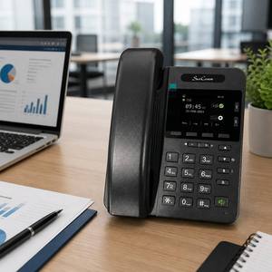 Telefono IP SIP WiFi Dual Band con Schermo a Colori da 2,4 Pollici, 2 Account SIP, Telefono VoIP con Voce HD e <span class=keywords><strong>BLF</strong></span> per Ufficio e Hotel - Product Image 1