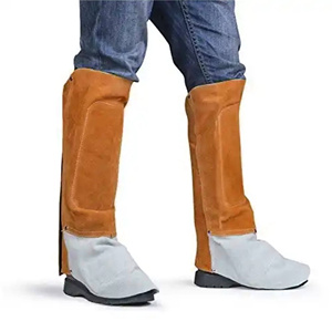 Protège-jambes en cuir de vachette fendu pour soudage, résistant au feu et à l'eau, écologique, résistant à la chaleur 500°C-1000°C, usage industriel et personnel - Product Image 5