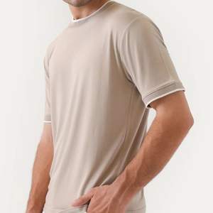Camiseta Deportiva Personalizada para Hombre, de Nailon y Spandex, con Abertura Lateral, Corte Holgado, Estilo Oversize, para Gimnasio y Entrenamiento, OEM ODM, Logotipo Personalizado - Product Image 4