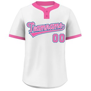 Ensemble de vêtements de sport respirant en polyester pour uniforme de baseball avec maillot en maille extensible et pantalon durable à motif losanges avec logo frontal - Product Image 1