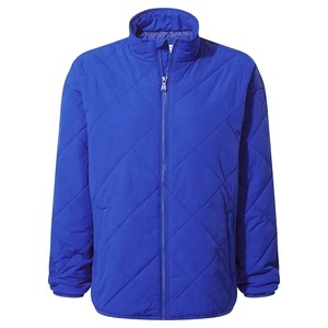 Veste matelassée bleue zippée pour femme, vêtement de travail de sécurité, vêtement d'extérieur léger rembourré pour les tâches en extérieur, veste à bulles pour femme - Product Image 1