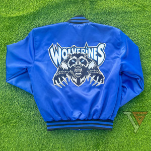 เสื้อแจ็คเก็ตบอมเบอร์แฟชั่นคุณภาพสูงสำหรับผู้ชาย ลายทีมบาสเก็ตบอลนิวยอร์กแบบกำหนดเอง สำหรับฤดูหนาว - Product Image 2