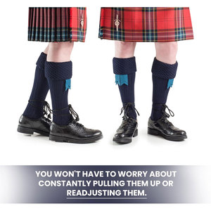 Nouvelles chaussettes de kilt style Piper lavables en machine, les meilleures chaussettes de kilt écossais, chaussettes longues en mélange de laine, ajustement confortable, qualité supérieure - Product Image 5