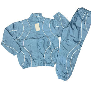 Survêtement décontracté deux pièces en nylon de haute qualité, coupe-vent, uni, avec cordon de serrage, réfléchissant, séchage rapide, léger, à capuche - Product Image 6