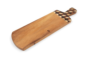 Planche à découper écologique en bois de Suar avec incrustation de coquille de noix de coco 45 cm, planche à fromage en acacia de qualité alimentaire pour la cuisine domestique - Product Image 3