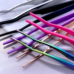 Pinzas para Pestañas, Aplicador de Pestañas, Herramientas de Maquillaje, Pinzas para Cejas de Acero Inoxidable, Rectas, Personalizadas - Product Image 6