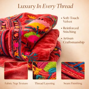 Chaqueta Bomber de Terciopelo Premium al por Mayor, Bordado Floral Hecho a Mano, Cuello Alto, Forro de Algodón, Abrigo de Lujo para Mujer - Product Image 5