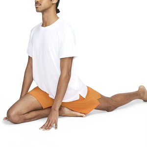 Men's Solid Orange Cotton <b>Shorts</b> Mid Waist Elastic Breathable Casual Wear Streetwear <b>Shorts</b> Lightweight Breathable Cotton Blend - Product Image 1