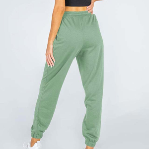 Ladies Fashion Streetwear Women's Solid Color 100% Cotton Cargo Pants Pockets Mid Waist <b>Drawstring</b> Closure Pants <b>Trousers</b> - Product Image 2