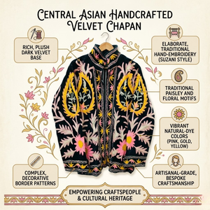 Blouson bomber en velours noir brodé |   Vêtement décontracté pour femme, jaune et rose, à motif floral, avec col montant et broderie, un chef-d'œuvre fait main - Product Image 5