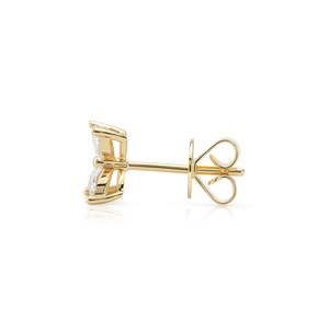 Boucles d'oreilles clous de luxe florales en or 14K avec diamant de laboratoire taille marquise 0,50 CT certifié IGI, plaqué rhodium, cadeau idéal pour mariage et soirée, bijoux raffinés - Product Image 5