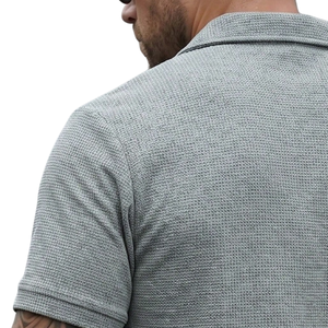 Camiseta de Hombre de Color Sólido, Transpirable, de Tela Jersey, Manga Corta, Tejida, Informal, para Verano, con Serigrafía Personalizada en la Espalda - Product Image 4