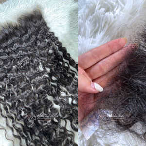 Extensiones de cabello alineadas con cutícula de onda profunda virgen súper suave de grado 12A pelucas vietnamitas crudas cabello humano encaje frontal sin costuras - Product Image 5