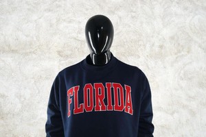 Florida Letter Custom <b>Mock</b> <b>Neck</b> Sweatshirt Men Heavyweight Fleece Pullover Cotton Blend Casual Streetwear Blank OEM Manufacturer - Product Image 6