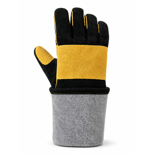 Gants de soudage en cuir de vachette à coutures en Kevlar, conçus sur mesure, résistants, avec doublure en coton ignifuge pour le travail et la protection contre la chaleur - Product Image 5