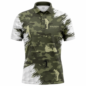 Camiseta de Golf Sublimada Personalizada con Camuflaje, Secado Rápido, Absorbe la Humedad, Camiseta Deportiva de Alto Rendimiento para Hombre, Ropa de Golf Transpirable - Product Image 1
