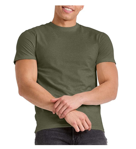 Fabricants de chemises OEM, sur mesure, 100% coton, manches courtes, col rond, décontracté, respirant, séchage rapide, coupe régulière, fitness pour hommes - Product Image 4