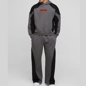 Custom Logo Men Tracksuit Wholesale Casual Sublimation <b>Polyester</b> <b>Hoodie</b> Plain Set Unisex Breathable Winter Tracksuit - Product Image 4