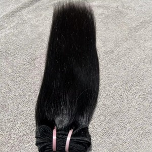 Extensiones de Cabello Humano Tejidas a Mano de Alta Demanda, Suaves y Sedosas, Color Negro Natural, para Salón y Uso Diario, en Venta - Product Image 5