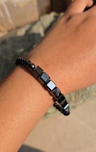 Pulsera de diamantes de moissanita negra con forma cuadrada y redonda, corte AAA, para joyería - Product Image 3