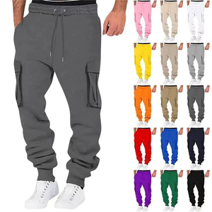 Workout Men's Casual Jogger <b>Trousers</b> <b>Elastic</b> <b>Waist</b> Mid Rise Breathable Quick-drying with Pocket Cotton OEM Pants Washed - Product Image 5