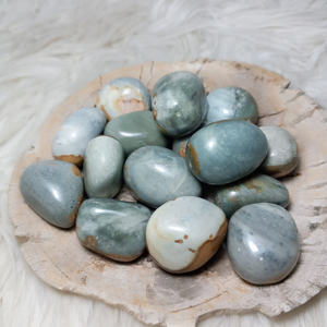 Venta al por mayor 20-30mm Natural Indonesia labradorita jaspe piedras preciosas hechas a mano pulido forma caída cristal para curar alta - Product Image 4