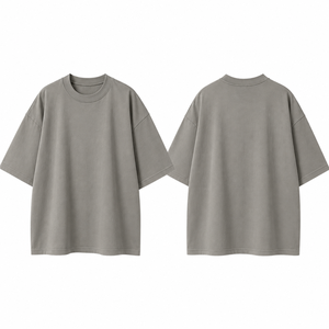 Camiseta Extra Grande para Hombre, Color Marrón Sólido, Manga Corta, Cuello Redondo, Algodón, Transpirable, Secado Rápido, Estilo Casual Urbano - Product Image 1