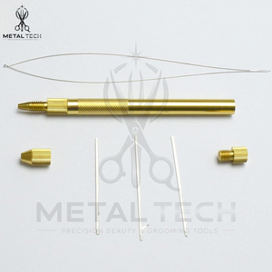 High Quality Hair Extension Pulling Loop <b>Needle</b> Wire Threader Tool For Micro Ring <b>Bead</b> Installation Salon DIY Accessories - Product Image 2